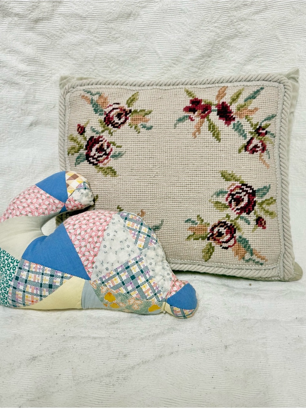 Vintage cottage core accent pillows